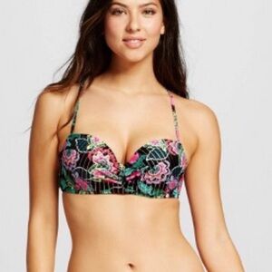 Shade & Shore macramé Razorback bikini top, Sz 34C